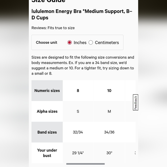 NWOT Lululemon Collegiate Energy Sports Bra 8 University Of Washington UW - Picture 5 of 5